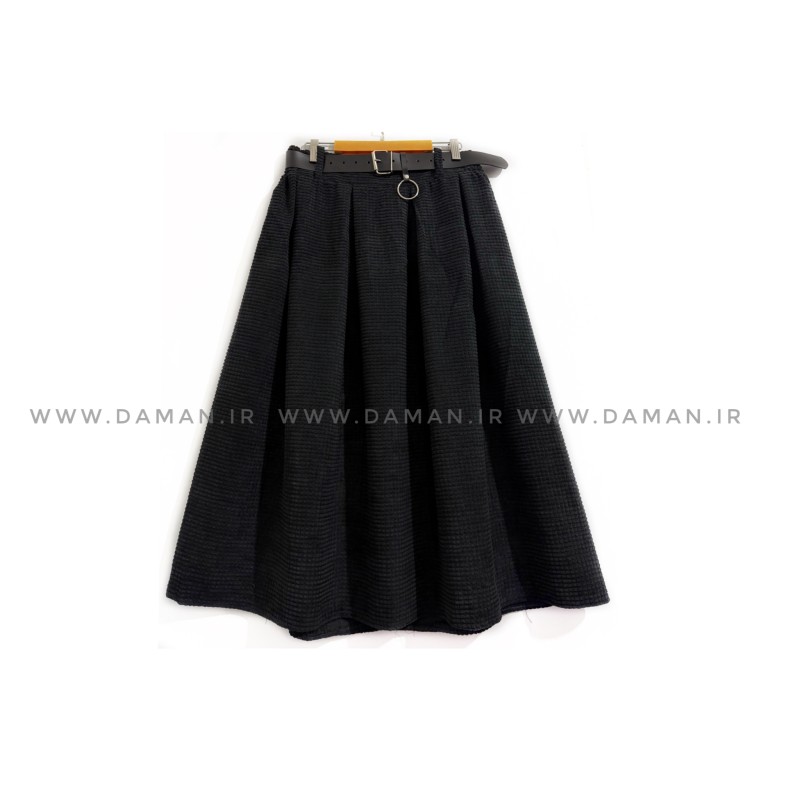 دامن مخمل با کمربند قد 80  کد (3000)
