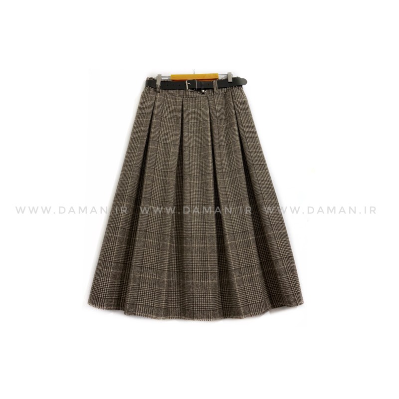 دامن پشمی با کمربند قد 80  کد (p 914)