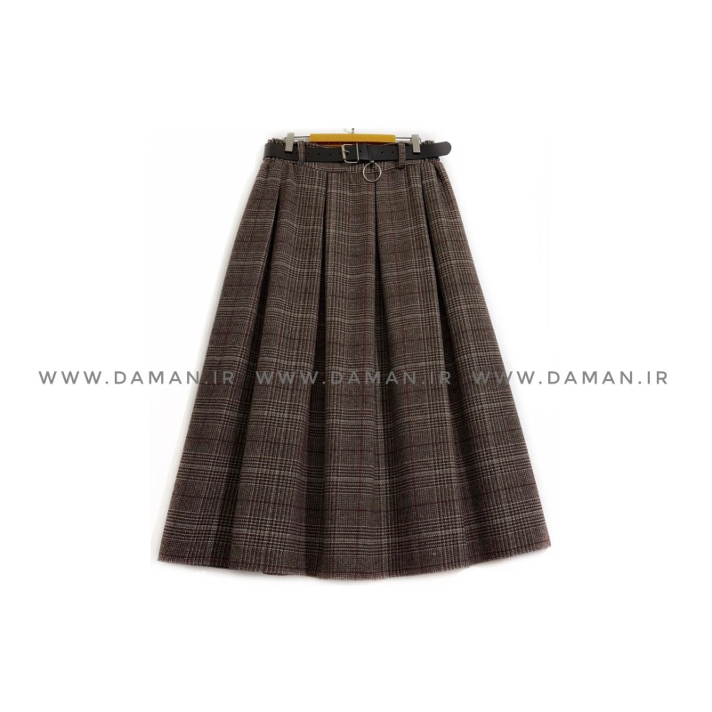 دامن پشمی با کمربند قد 80  کد (p 905)