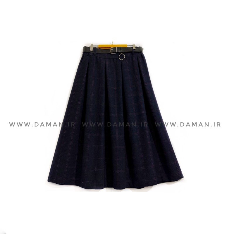 دامن پشمی با کمربند قد 80  کد ( p 911)