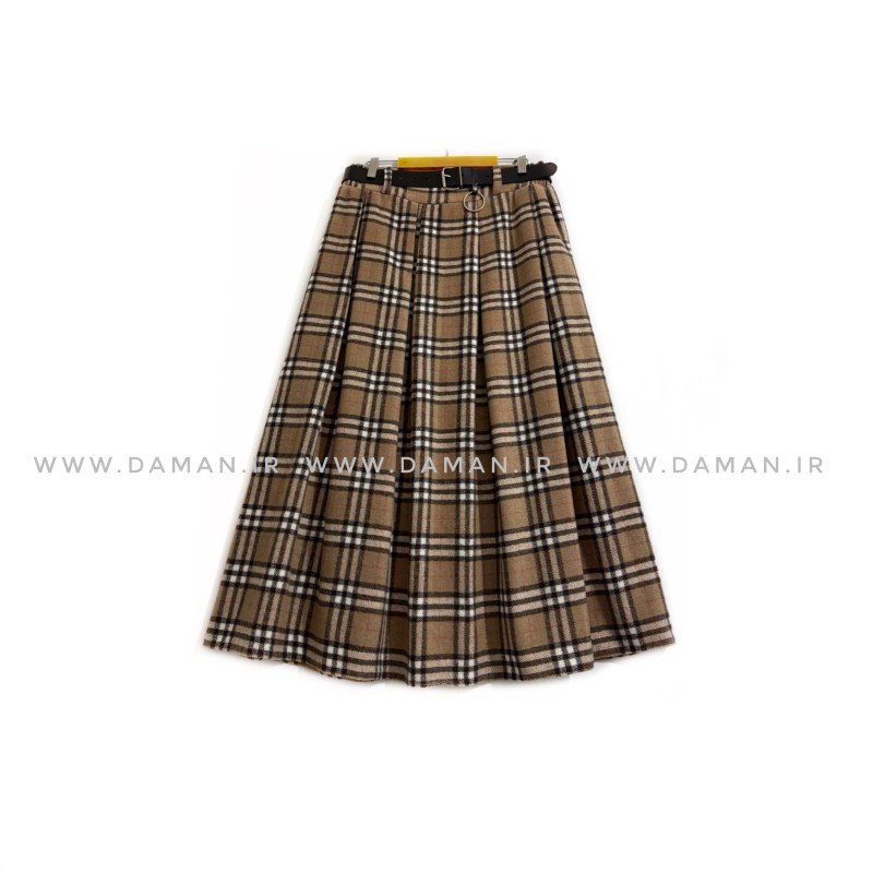دامن پشمی با کمربند قد 80  کد ( p 919)