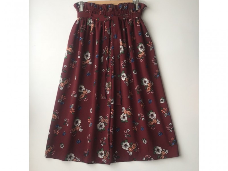 دامن دکمه دار گلدار  قد 75  کد (410)