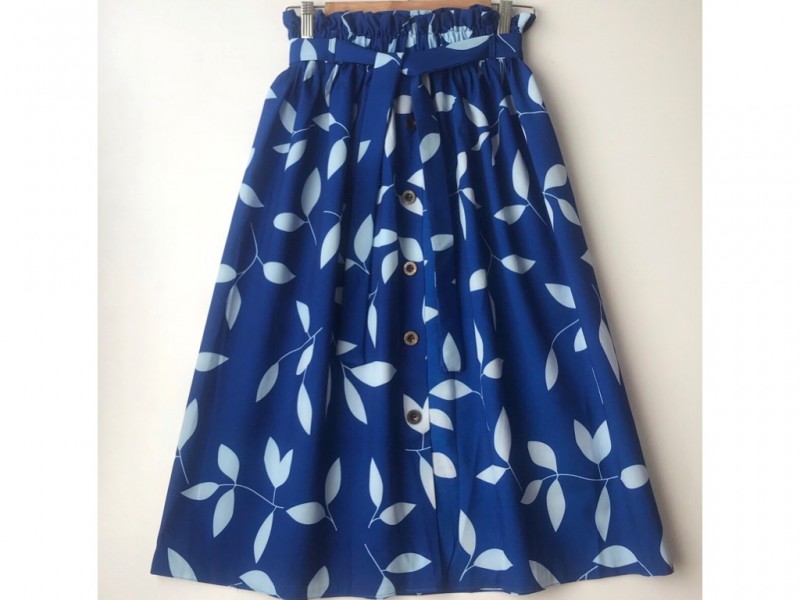 دامن دکمه دار گلدار  قد 75  کد (555)
