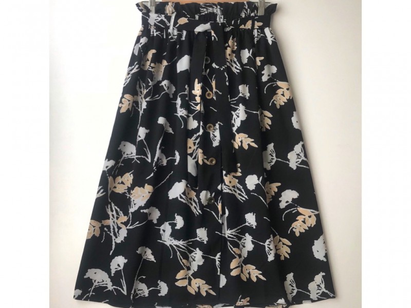 دامن دکمه دار گلدار  قد 75  کد (577)