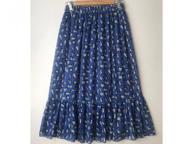 دامن حریر گلدار  قد 75  کد (602)