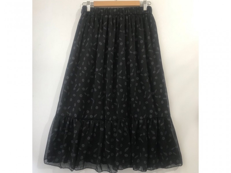 دامن حریر گلدار  قد 75  کد (615)