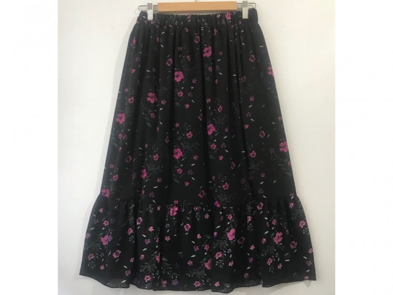 دامن حریر گلدار  قد 75  کد (617)