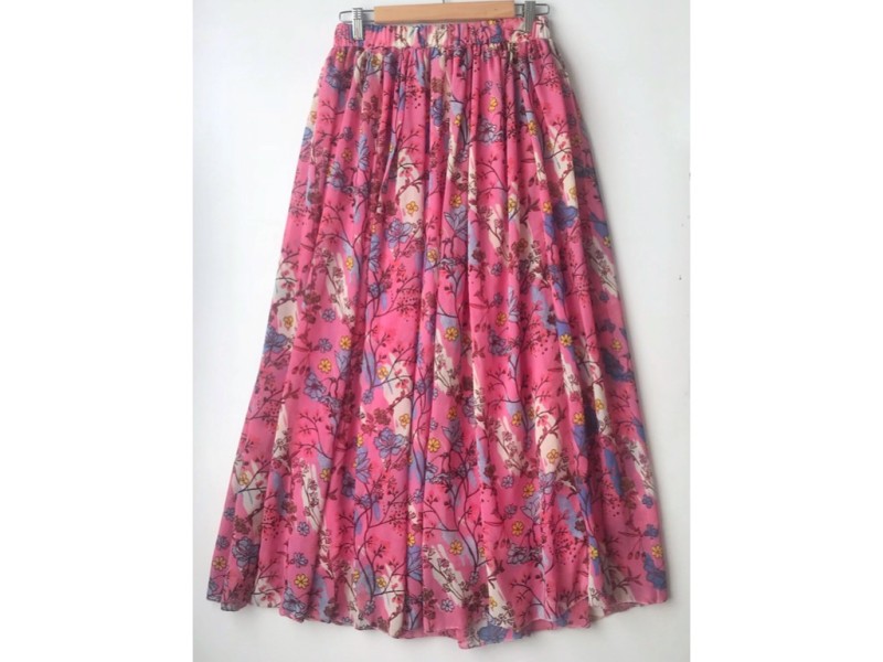 دامن حریر گلدار  قد 90 کد (645)