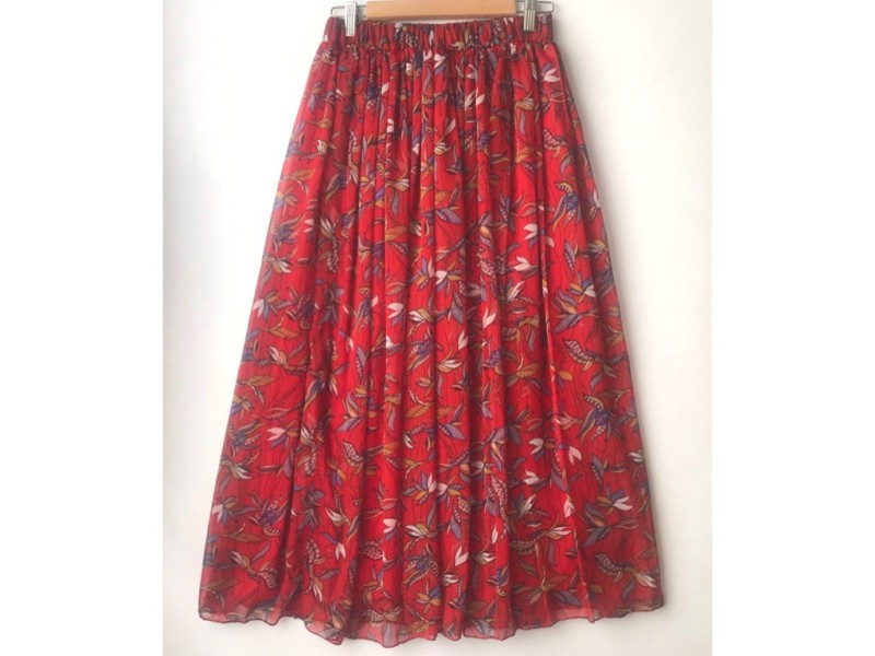 دامن حریر گلدار  قد 90 کد (652)