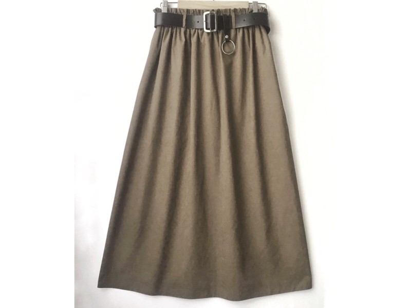 دامن میکرو نسکافه ای با کمربند قد 90