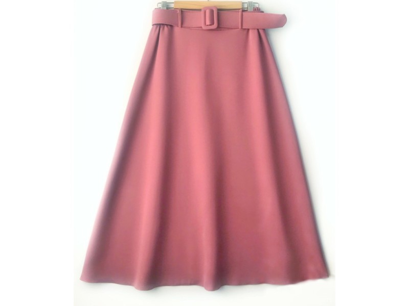 دامن  کلوش با  کمربند کالباسی  قد 90