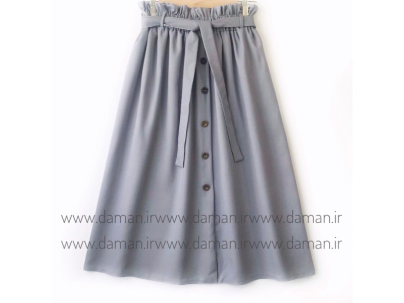 دامن جلو دکمه طوسی روشن كد (s)قد 75