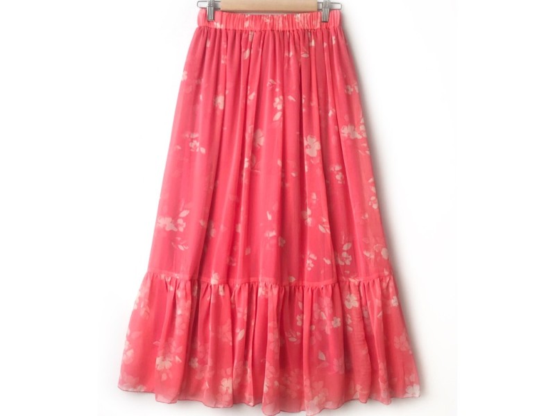 دامن حریر گلدار  قد 90 کد (604)