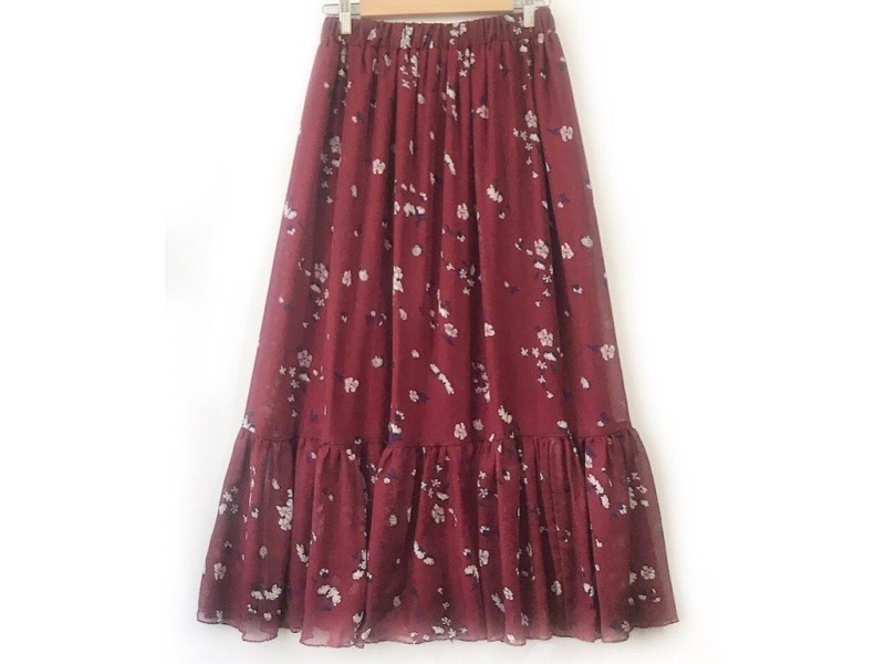 دامن حریر گلدار  قد 90 کد (620)