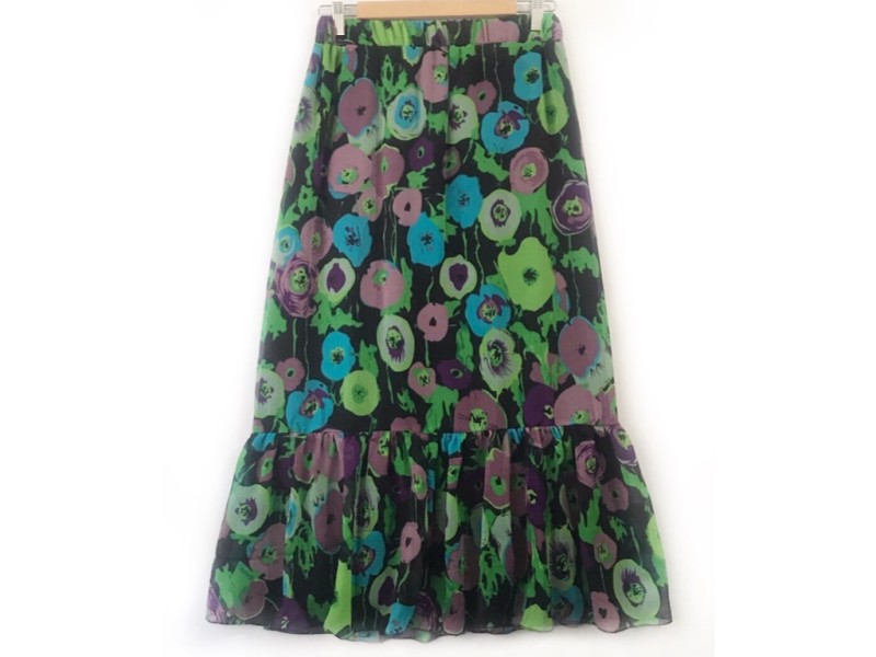 دامن حریر گلدار  قد 90 کد (618)