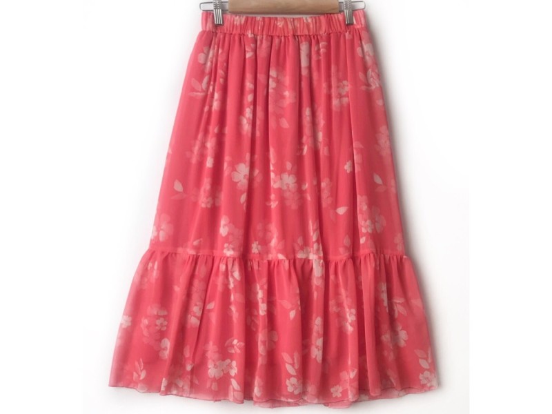 دامن حریر گلدار  قد 75  کد (604)