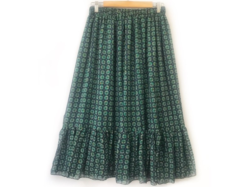 دامن حریر گلدار  قد 75  کد (611)