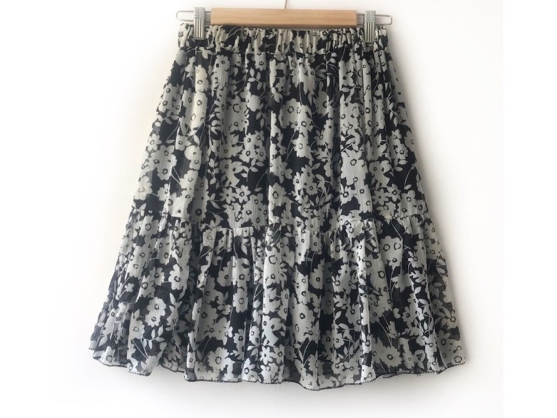 دامن حریر گلدار  قد 55  کد (215)