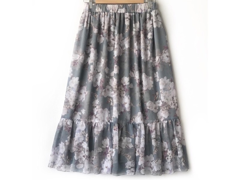 دامن حریر گلدار  قد 75  کد (345)