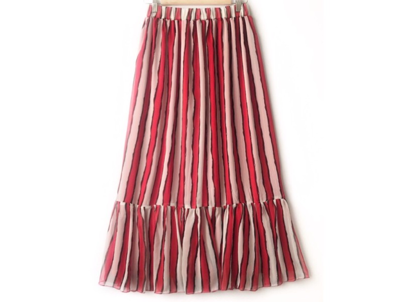 دامن حریر گلدار  قد 90 کد (318)