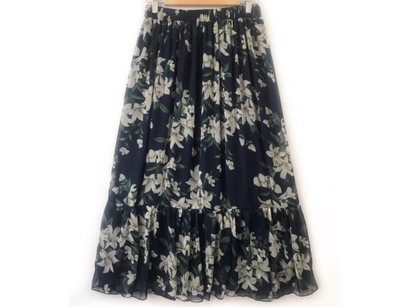 دامن حریر گلدار  قد 90 کد (612)