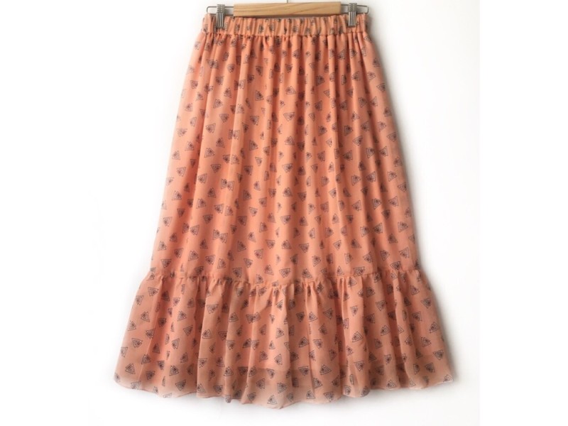 دامن حریر گلدار  قد 75  کد (343)