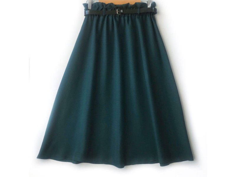 دامن  یشمی کد A فون  با کمربند قد 75