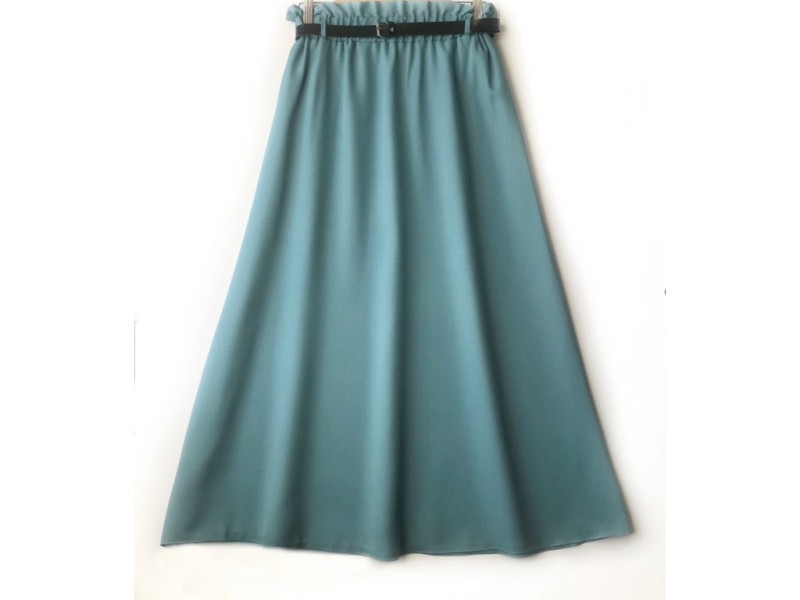دامن   سبزابی کد A  فون  با کمربند قد 90
