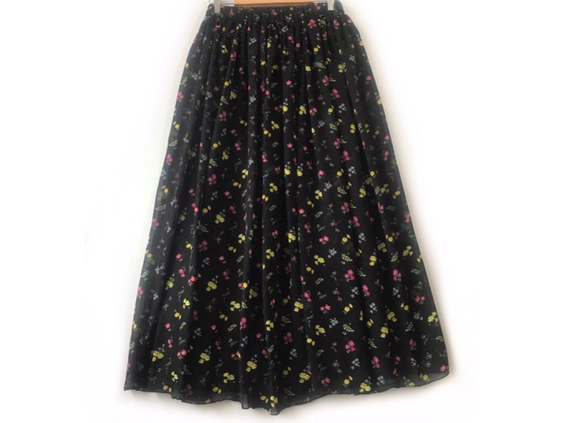 دامن حریر گلدار  قد 90 کد (842)