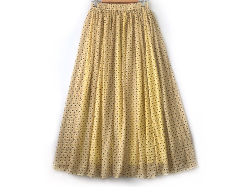 دامن حریر گلدار  قد 90 کد (838)