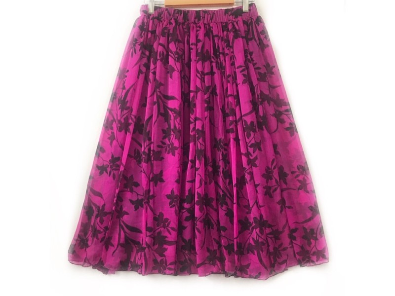 دامن حریر گلدار  قد 75  کد (850)