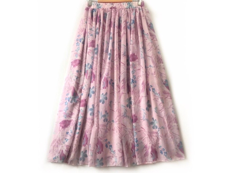 دامن حریر گلدار  قد 90 کد (841)