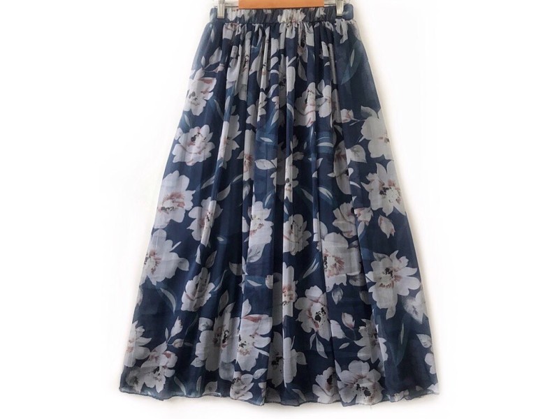 دامن حریر گلدار  قد 90 کد (836)