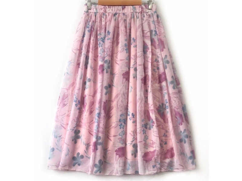 دامن حریر گلدار  قد 75  کد (841)