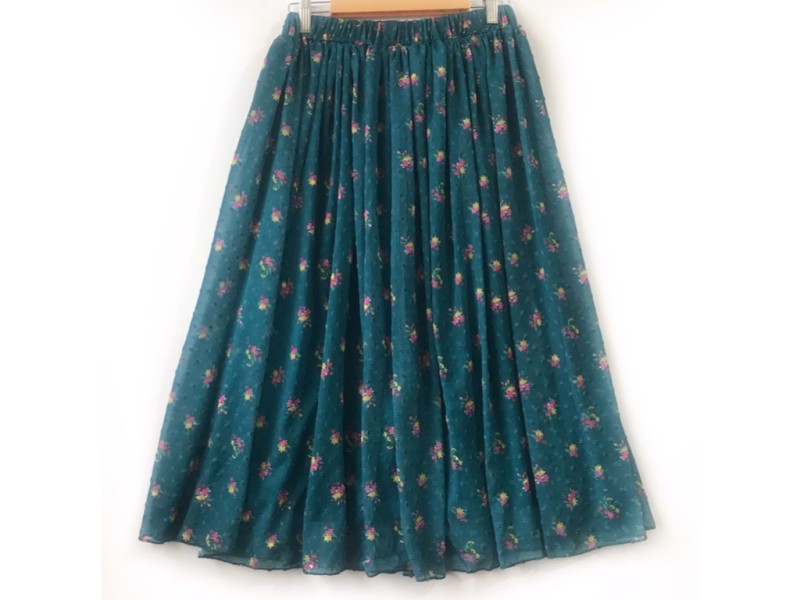 دامن حریر گلدار  قد 75  کد (834)