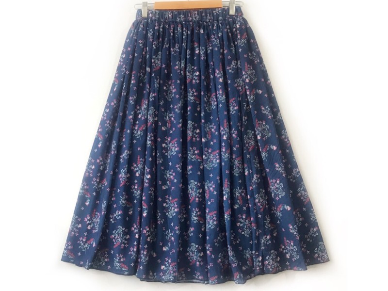 دامن حریر گلدار  قد 75  کد (840)