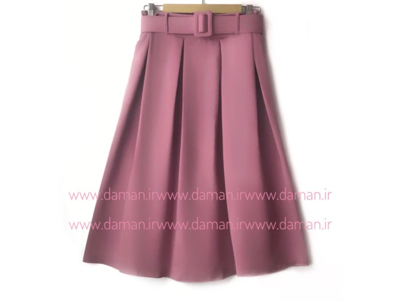 دامن پیلی با کمربند کالباسی قد 70
