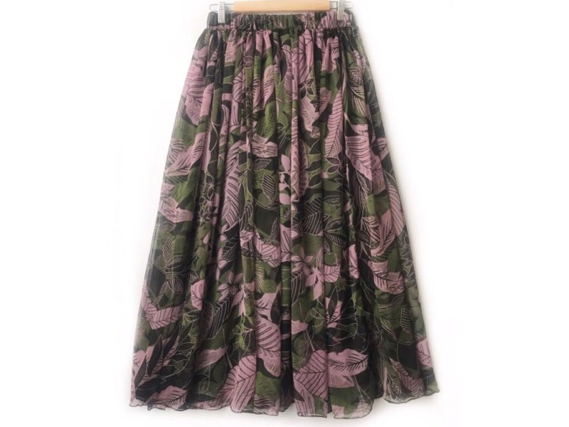 دامن حریر گلدار  قد 90 کد (830)