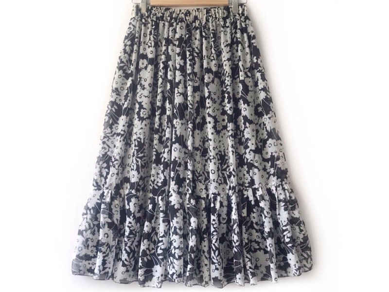 دامن حریر گلدار  قد 75  کد (215)