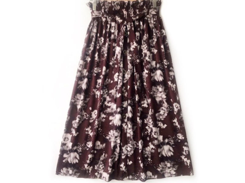 دامن دکمه دار گلدار  قد 90  کد (665)