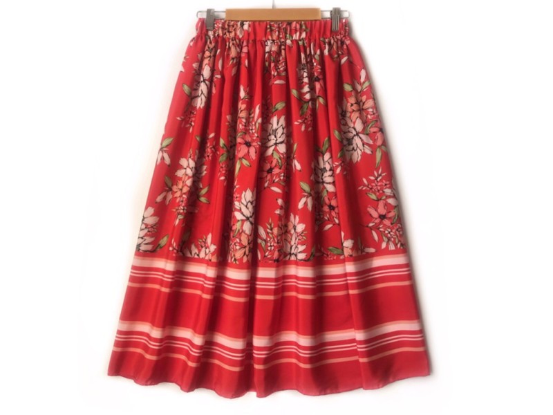 دامن حریر گلدار  قد 75  کد (881)