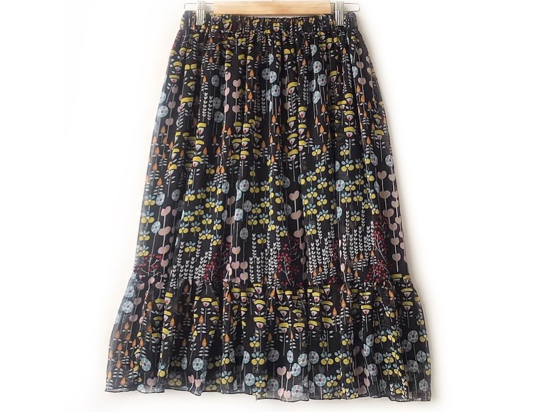 دامن حریر گلدار  قد 75  کد (313)