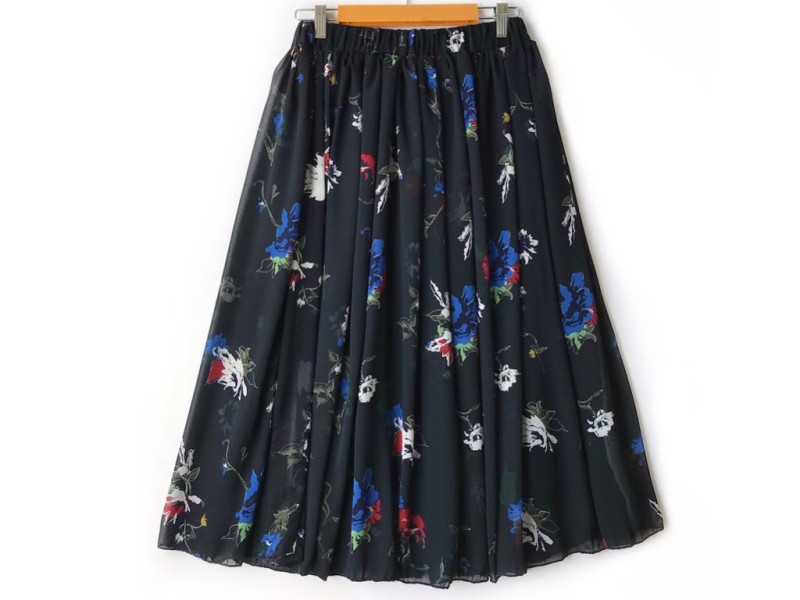 دامن حریر گلدار  قد 75  کد (1003)