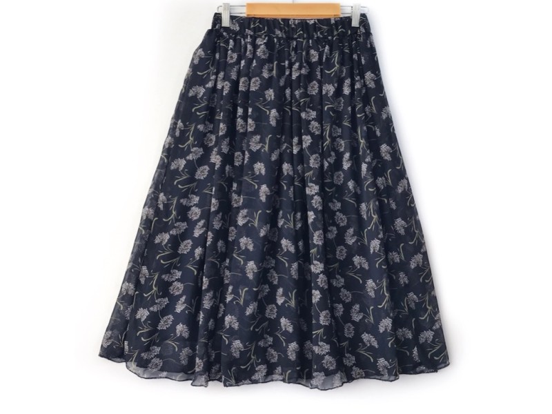 دامن حریر گلدار  قد 75  کد (1039)