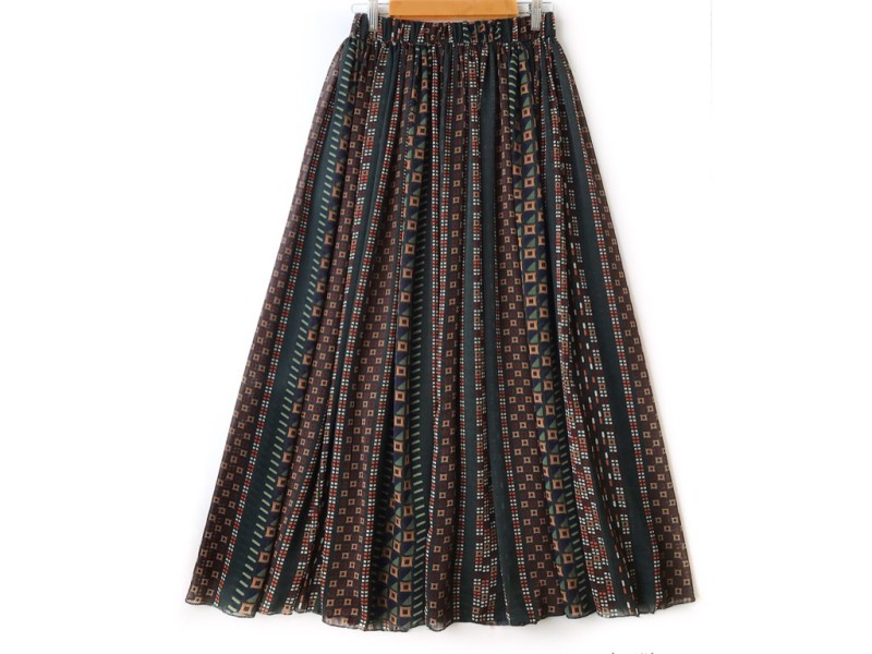 دامن حریر گلدار  قد 90 کد (1031)