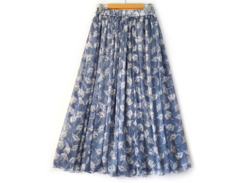 دامن حریر گلدار  قد 90 کد (1020)