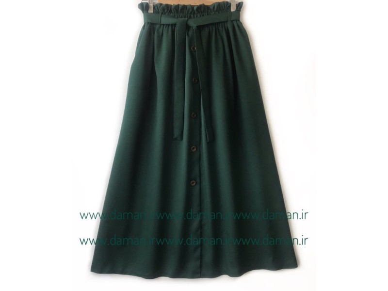 دامن جلو دکمه  یشمی  قد 90