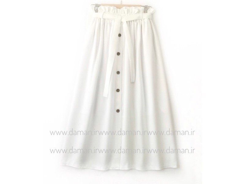 دامن جلو دکمه سفید  كد (s) قد 90