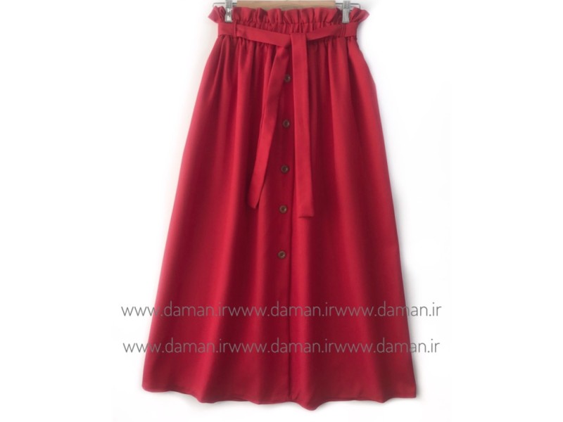 دامن جلو دکمه  قرمز  کد  (s)  قد 90