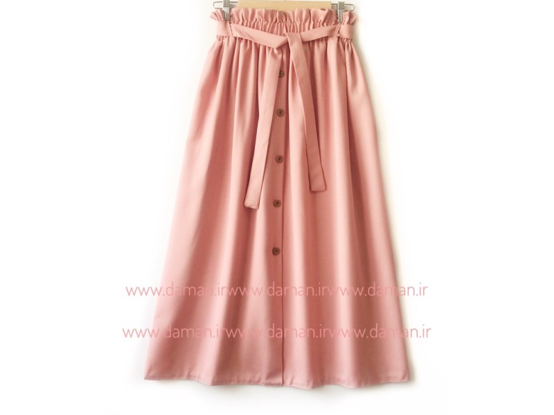 دامن جلو دکمه  گلبهی قد 90